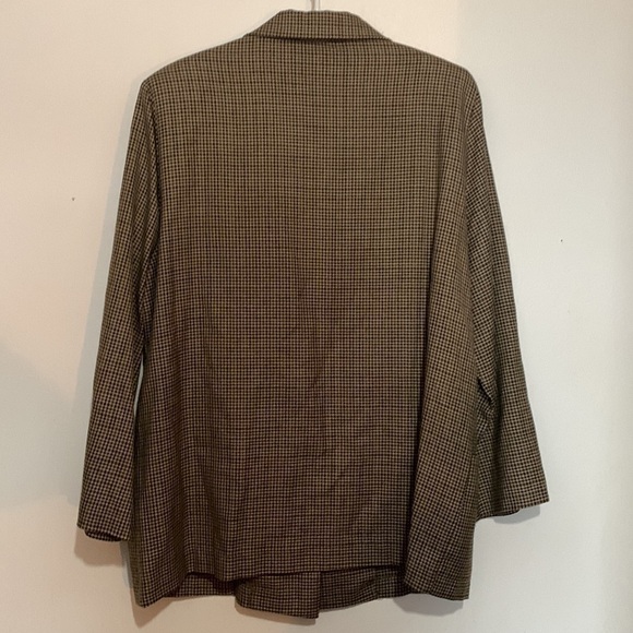Vintage 80s Oversized Houndstooth Blazer Alice Stuart Petite, Made in USA - Picture 7 of 9